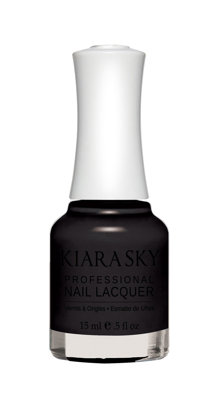 Kiara Sky Nail Lacquer - N435 BLACK TO BLACK