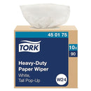 Tork Heavy Duty Paper Wiper White W24, Pop-Up Box, 10 x 90 Sheets, 450175