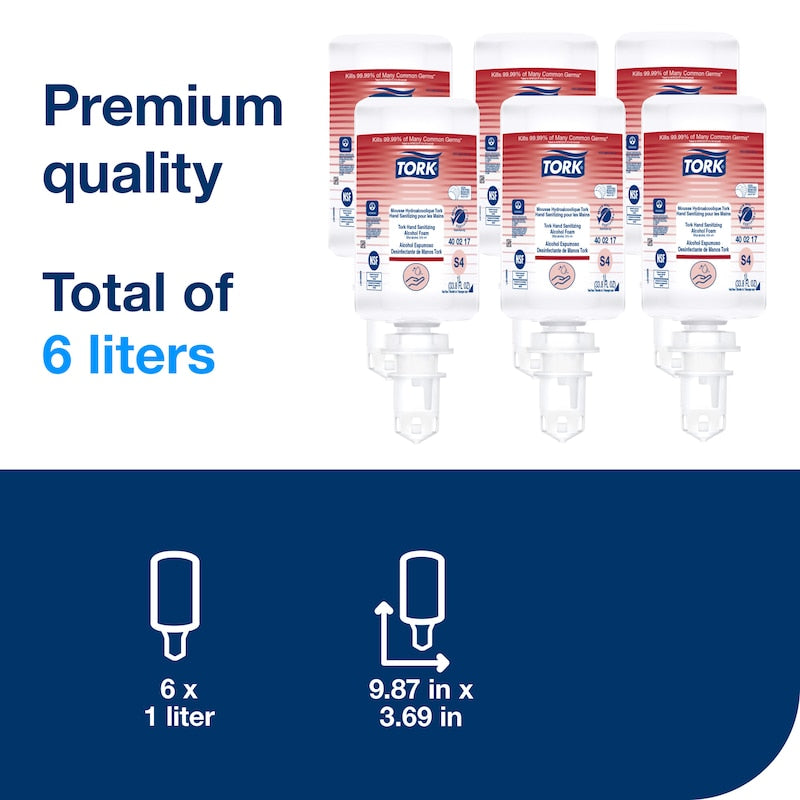 Tork Alcohol-Based Hand Sanitizer Foam S4 6ct.
