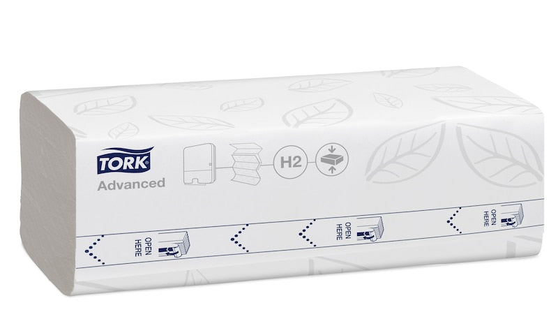 Tork Xpress Advanced Compressed Multifold Hand Towel, 3-panel with Grey leaves