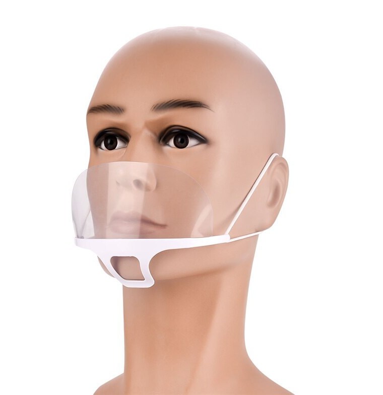 Spit Guard Mouth Mask With Transparent Screen