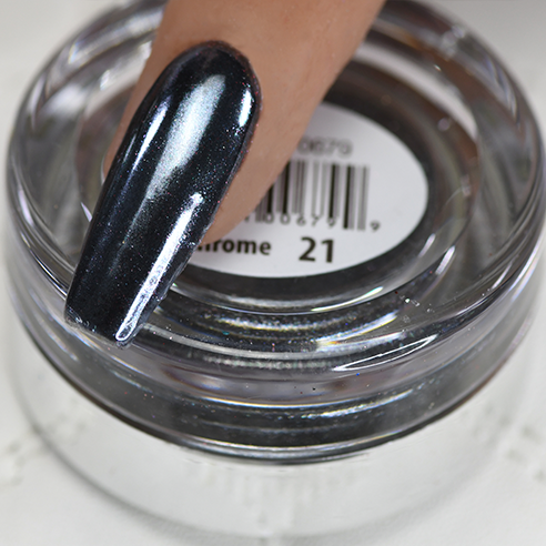 Cre8tion - Chrome Nail Art Silver Black - 1g
