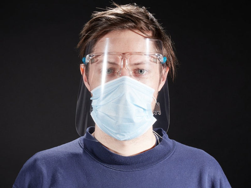 Stylish Face Shield with Glass Frame