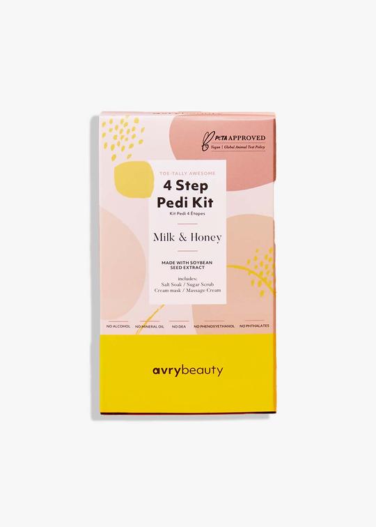Avry Beauty 4 Step Pedi Kit- Milk & Honey