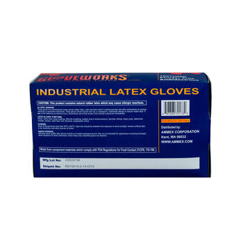 Gloveworks Ivory Latex Industrial Powder Free Disposable Gloves