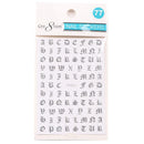 Cre8tion Nail Art Sticker Alphabet Sliver 77