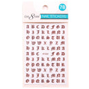 Cre8tion Nail Art Sticker Alphabet Rose Gold 78