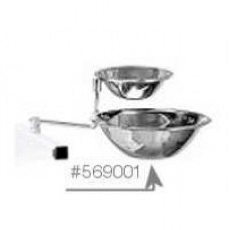 EQUIPRO - Double Stainless Steel Holders with Mixing Bowls