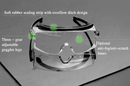 Safety Goggles with Adjustable Frame and Soft Sealing Strip