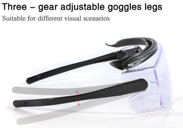 Safety Goggles with Adjustable Frame and Soft Sealing Strip