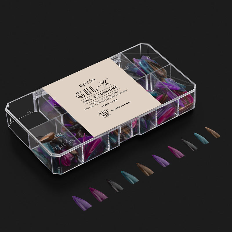 ArtMe x Aprés Gel-X Tips - Vivid Color - Natural Stiletto Long