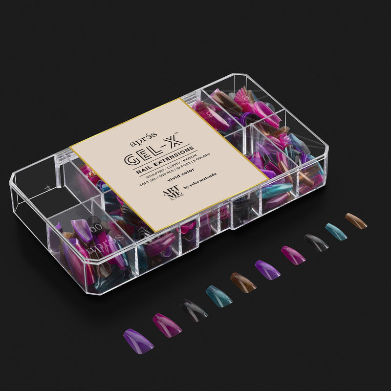 ArtMe x Aprés Gel-X Tips - Vivid Color - Sculpted Coffin Medium