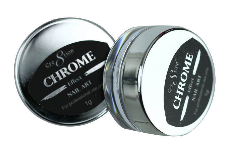 Cre8tion - Chrome Nail Art Silver Black - 1g