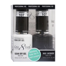 Cre8tion Matching Color Gel & Nail Lacquer 107 Midnight Black