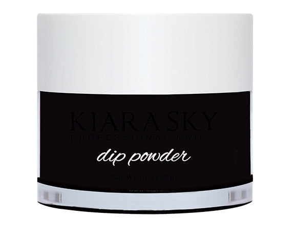 Kiara Sky Dip Powder - D435 BLACK TO BLACK