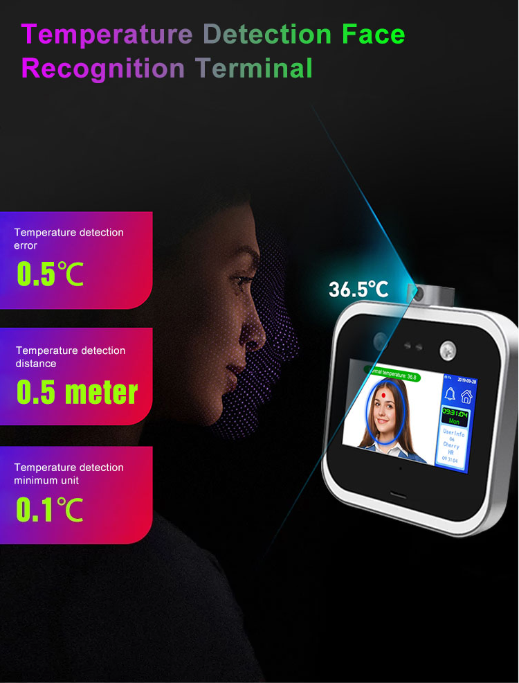 Facial Recognition Thermometer With Time Clock System
