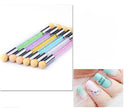 Double Sponge Head Acrylic Handle Brush Nail Art Tool Nail Art