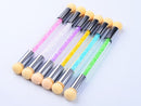 Double Sponge Head Acrylic Handle Brush Nail Art Tool Nail Art