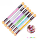 Double Sponge Head Acrylic Handle Brush Nail Art Tool Nail Art