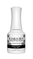 Kiara Sky Gel Polish - G435 BLACK TO BLACK KS GEL POLISH