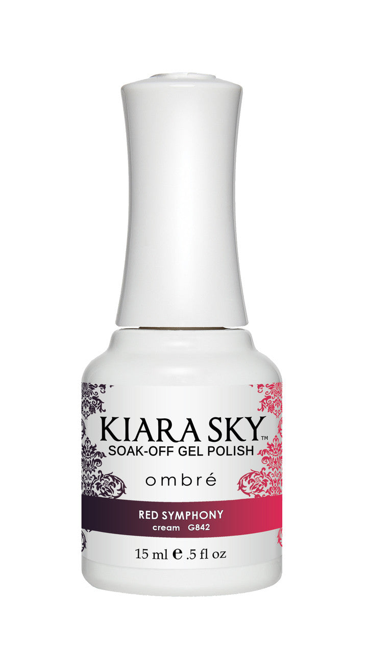 Kiara Sky Gel Polish Ombre - G842 RED SYMPHONY