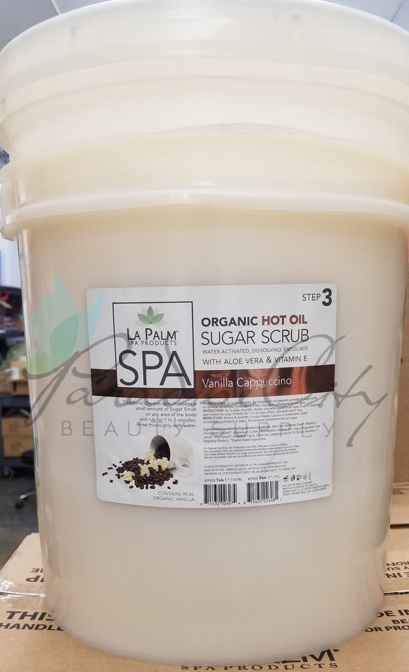 La Palm - Hot Oil Sugar Scrub Vanilla Cappuccino - 5 Gallon