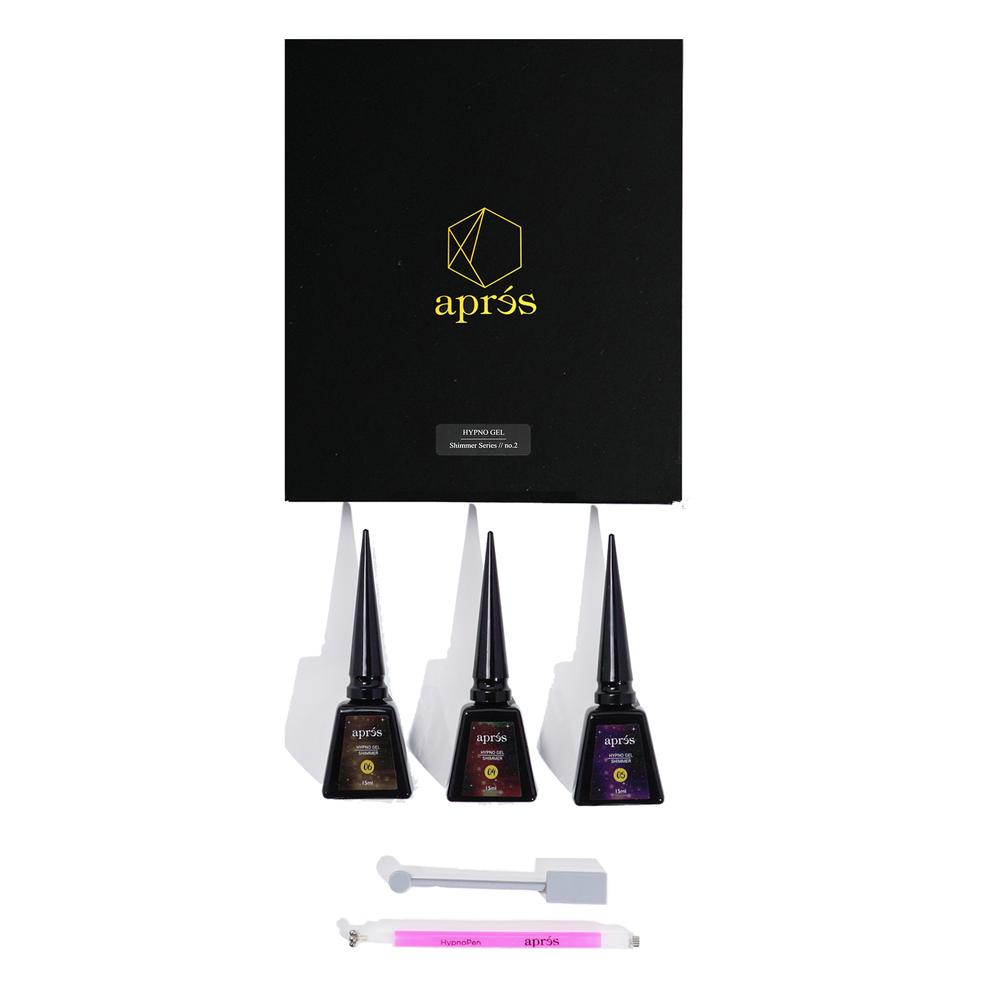 après HYPNO GEL シマーシリーズ 5色セット、磁石付き Apres Hypno Gel Shimmer Series