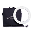 Impressions 18-Inch Dimmable LED Vanity Studio Ring Light w/ Stand, Bag & Accessories