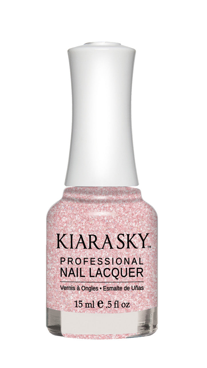 Kiara Sky Nail Lacquer - N496 PINKING OF SPARKLE