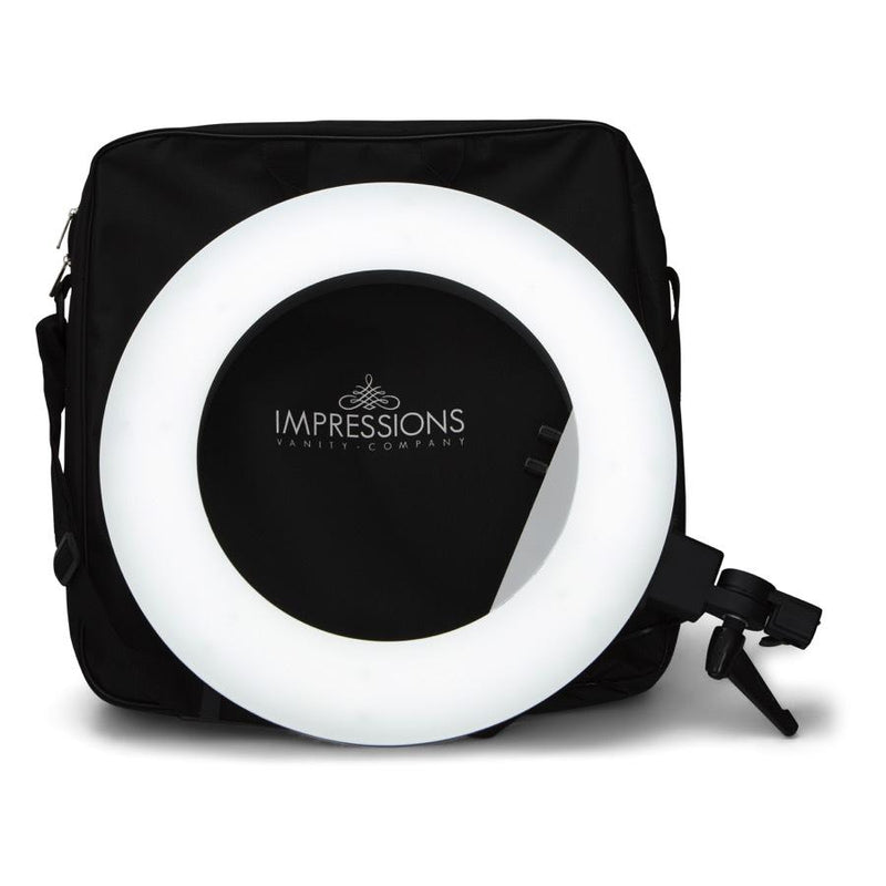 Impressions 18-Inch DuoTone LED Vanity Studio Ring Light w/ Stand, Bag, & Accessories