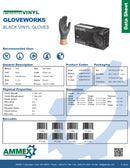 Gloveworks Black Vinyl Gloves