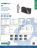 X3 Poly Gloves Stretch Hybrid 200ct.
