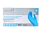 AMMEX Stretch Synthetic Blue Vinyl PF Exam Gloves