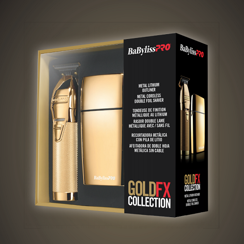BaByliss PRO GoldFX Outliner Trimmer & Double Foil Shaver Combo