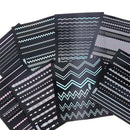 BMC 8 Sheet Holographic Nail Art Manicure Vinyl Guide Stickers - Holo Strips
