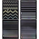 BMC 8 Sheet Holographic Nail Art Manicure Vinyl Guide Stickers - Holo Strips
