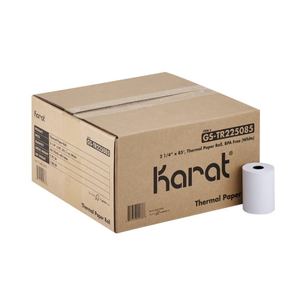 Karat - 2 1/4" x 85' White Thermal Paper Rolls - 50ct