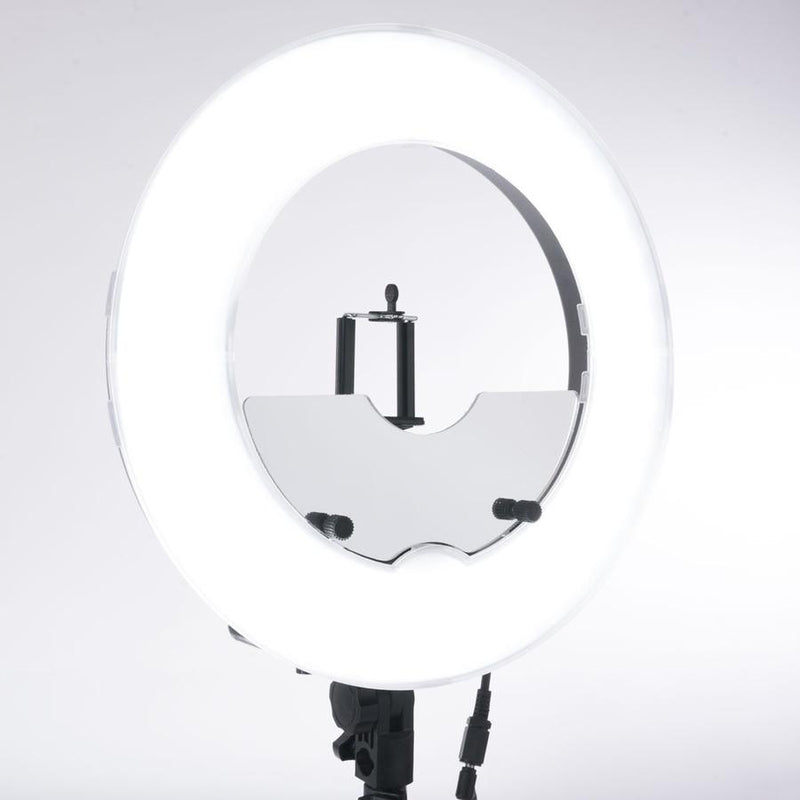 Impressions 13.5-Inch Desktop Dimmable LED Vanity Studio Ring Light w/ Stand, Bag, & Accessories