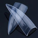 Lamour Stiletto Nail Tips | Edgy Square Shape - Clear Color - Box 100 tips