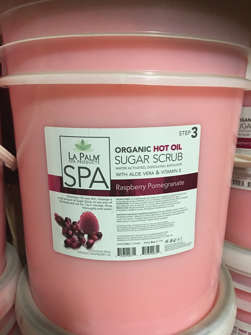 La Palm - Hot Oil Sugar Scrub Raspberry Pomegranate - 5 Gallon