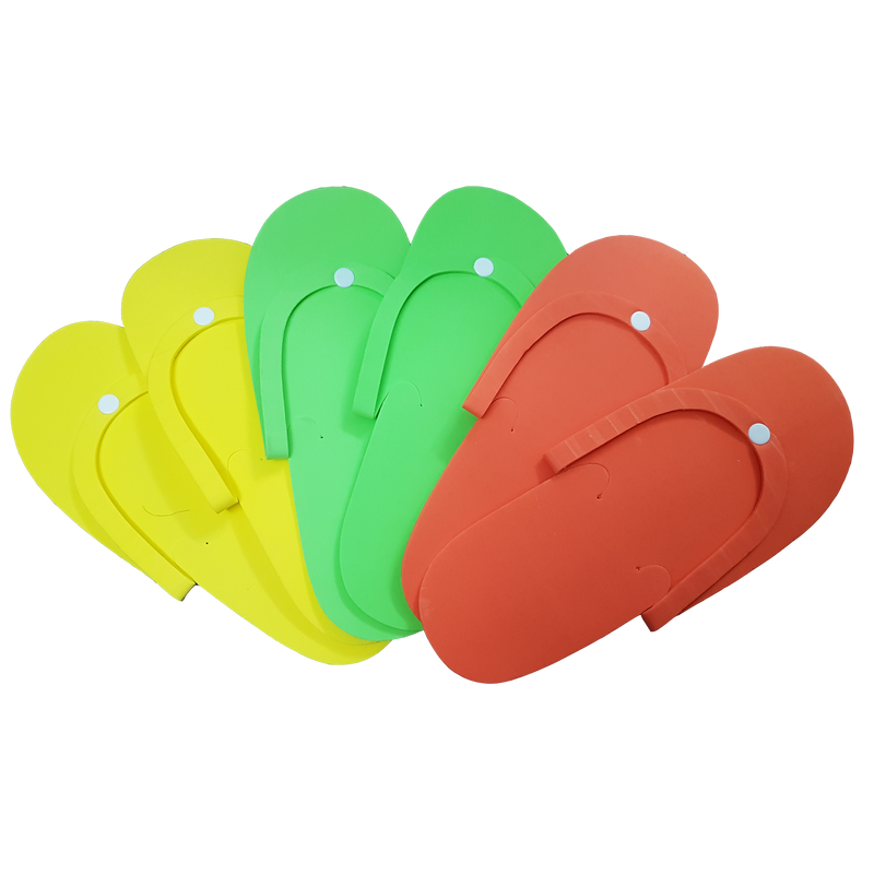 Cre8tion - Non-Slippery Disposable Plastic Button Pedicure Slippers